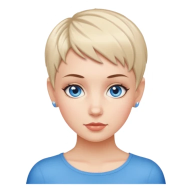 white girl pixie cut sticker