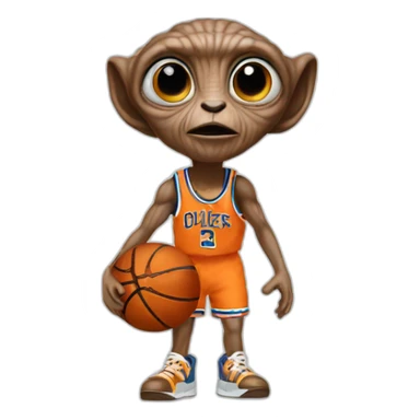 E.t Play basketball sticker