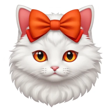 Kitten wearing bow sticker