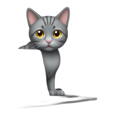 gray cat and laptop sticker