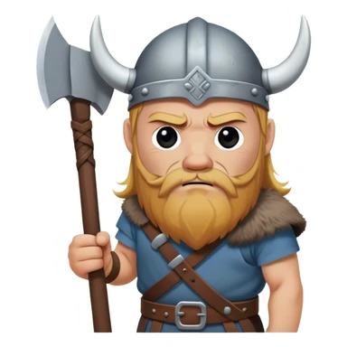 very sad Danish Viking with an ax in his hands
realistic sticker