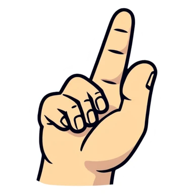 pink middle finger  sticker