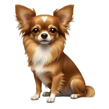 Brown long haired chihuahua sticker