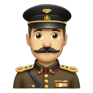 Soldat allemand SA brun petite moustache sticker