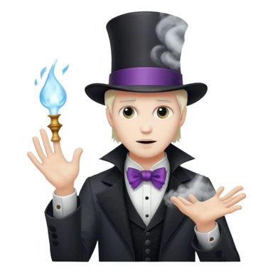 a magician who disappears into fog sticker