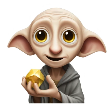 Dobby holds a gem in his hands sticker