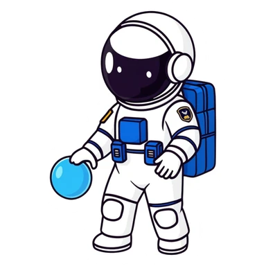 Astronauta policía sticker