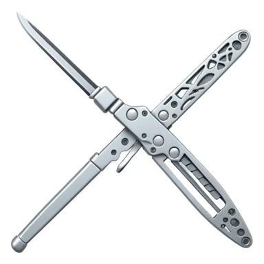 Silver colour butterfly knife not golden sticker