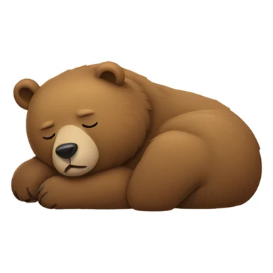 Hibernating bear sticker