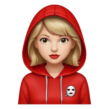 taylor swift puts on la casa de papel hoodie  sticker