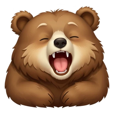 Sleepy bear yawning sticker