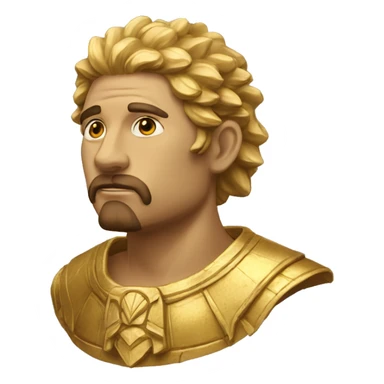 Cabeza de leon en dorado sticker