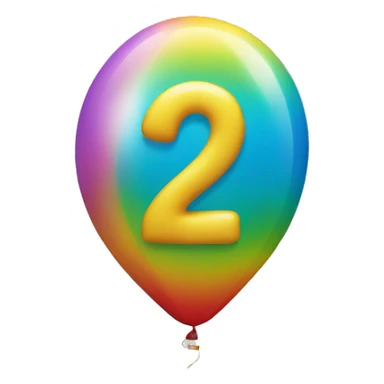 balloon-shaped-like-number-2 sticker