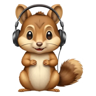 Chipmunk dj sticker