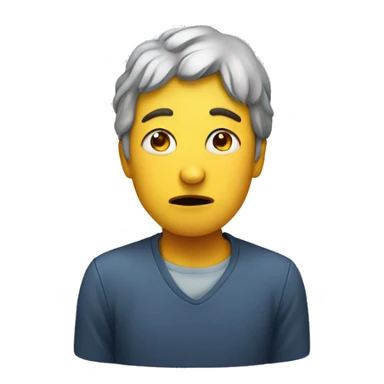 Face who tries to remain calm sticker