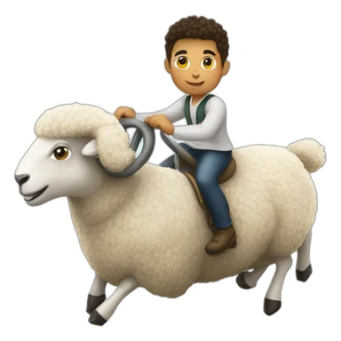 Ronaldo riding a sheep sticker