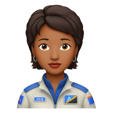 Mae Jemison with dark brown hair sticker