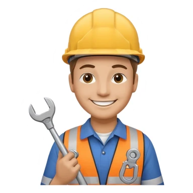 Engineer with wrench,Train Crew. sticker