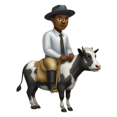 Tshisekedi sur une vache sticker