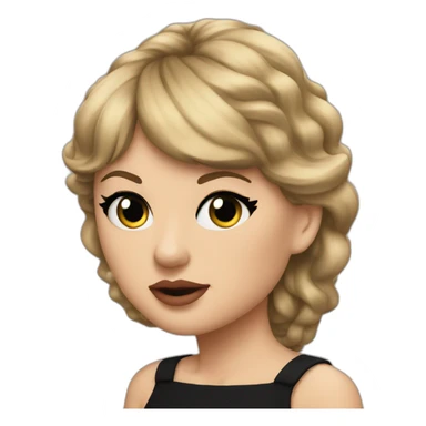 Taylor Swift wears a black dress and she looks disgusted. sticker