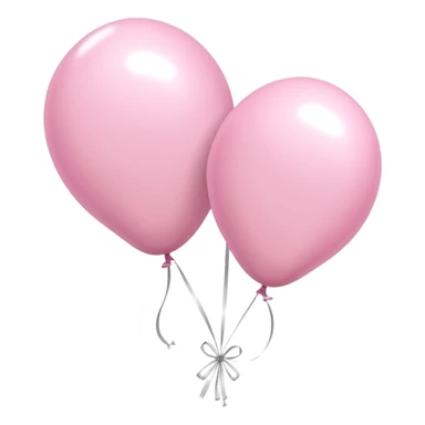 White and light pink balloons tied together  sticker