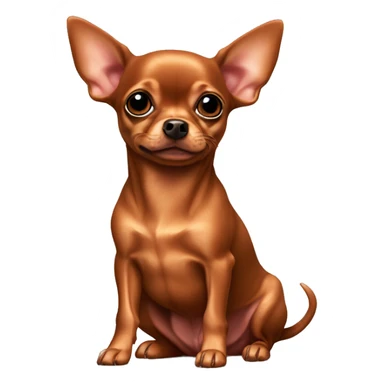 Solid Copper color Chihuahua min pin dog  sticker
