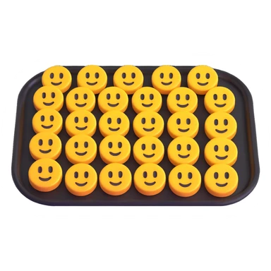 a tray, 3D emoji style sticker