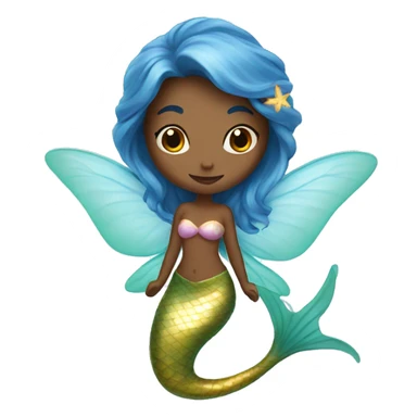 Mermaid with fairy wings  sticker