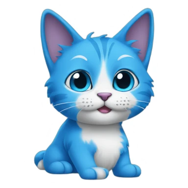 Blue Smurf Cat sticker