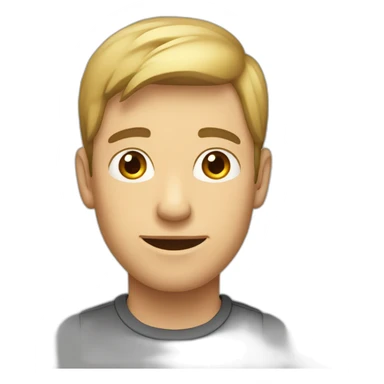 A shy Caucasian Guy with bold cut  sticker