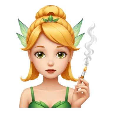a beautiful fairy smoking a cigarette  sticker