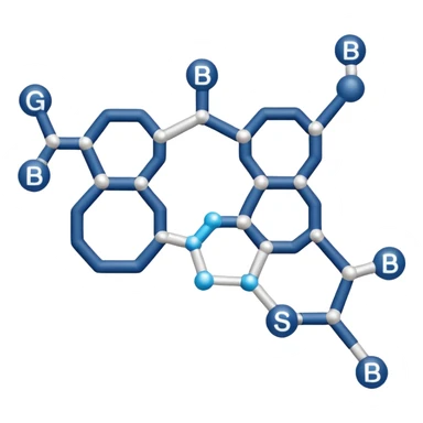 glucose chemical structure with bluetooth icon on the top right as a superscript. sticker