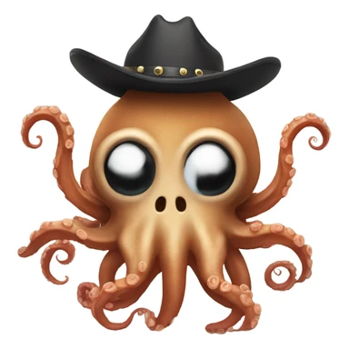 octopus cowboy hat sticker