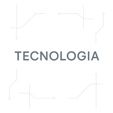 the word 'tecnologia' in a minimalist, clean tech-inspired design sticker