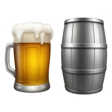 Keg and a beer glass sticker
