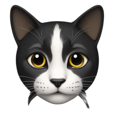 black cate sticker