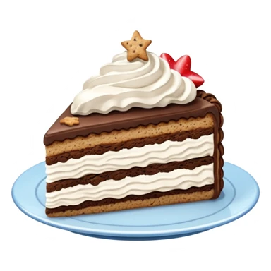 torta con i Pan di stella e panna sticker