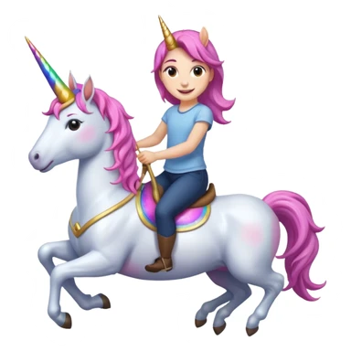 Me riding a unicorn sticker