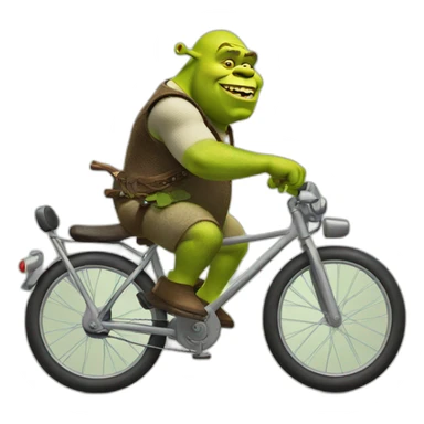 Shrek on a bike sticker
