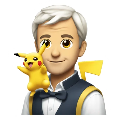 Emanuel Macron en pikachu sticker