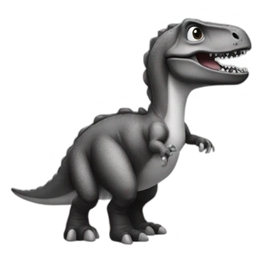 Black and white dino sticker