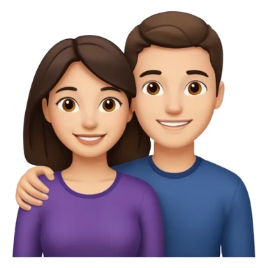 Young latina with an gringo together sticker