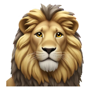 a lion with a colorfull background sticker