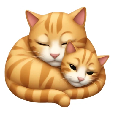 cats cuddled sticker