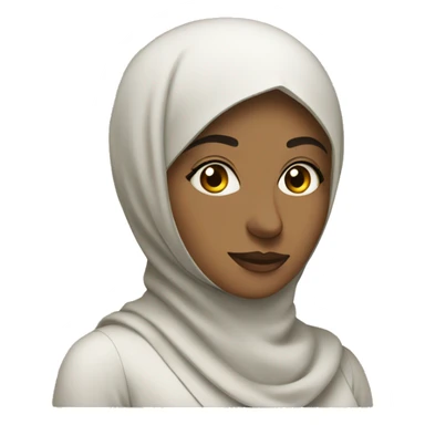 muslim woman with clock sticker