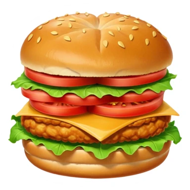 a chicken sandwich sticker