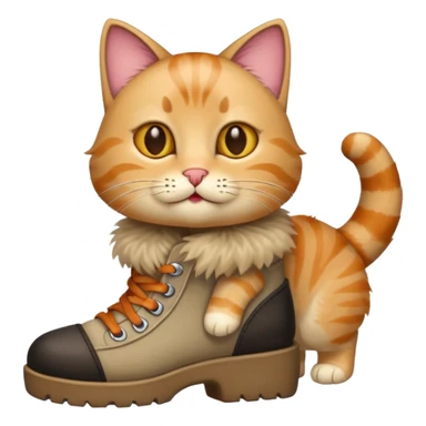 Cat wearing shoes sticker