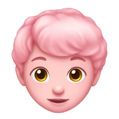 A baby pink colored heart sticker