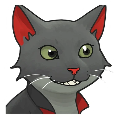 Vampire cat sticker