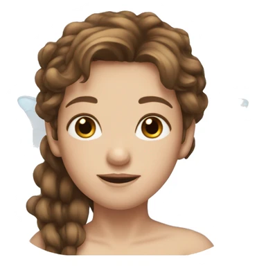 fairy with brown hair and blue eyes sticker
